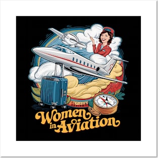 women in aviation Posters and Art